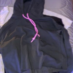 Black hoodie crop top